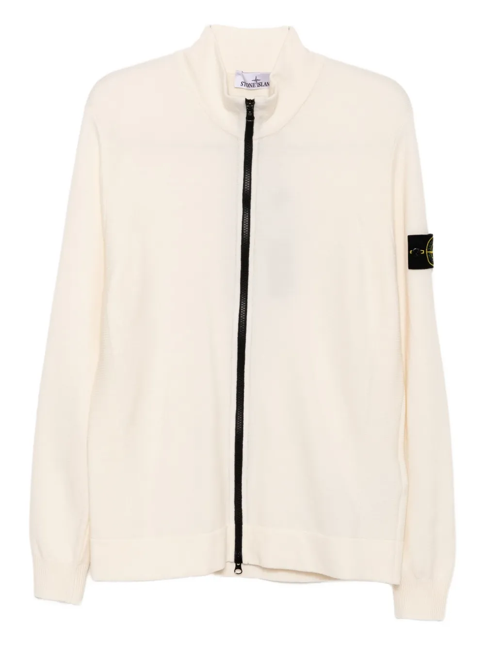 Stone Island logo-patch cardigan | Neutrals | Image 1
