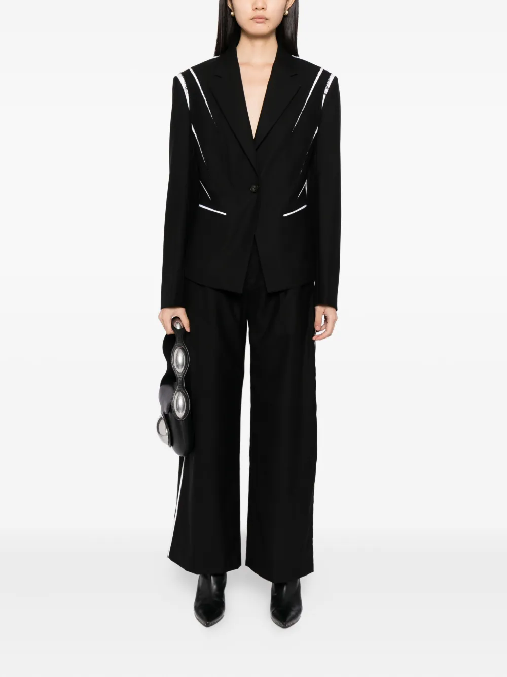 Feng Chen Wang Gerafelde broek - Zwart