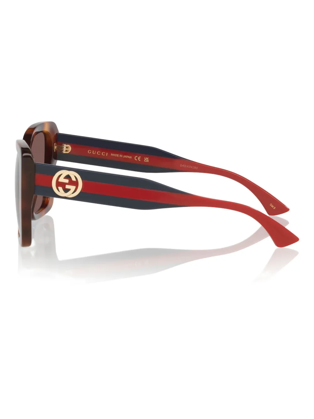 Gucci Womens Brown Gg1861s Square-frame Acetate Sunglasses In Brown