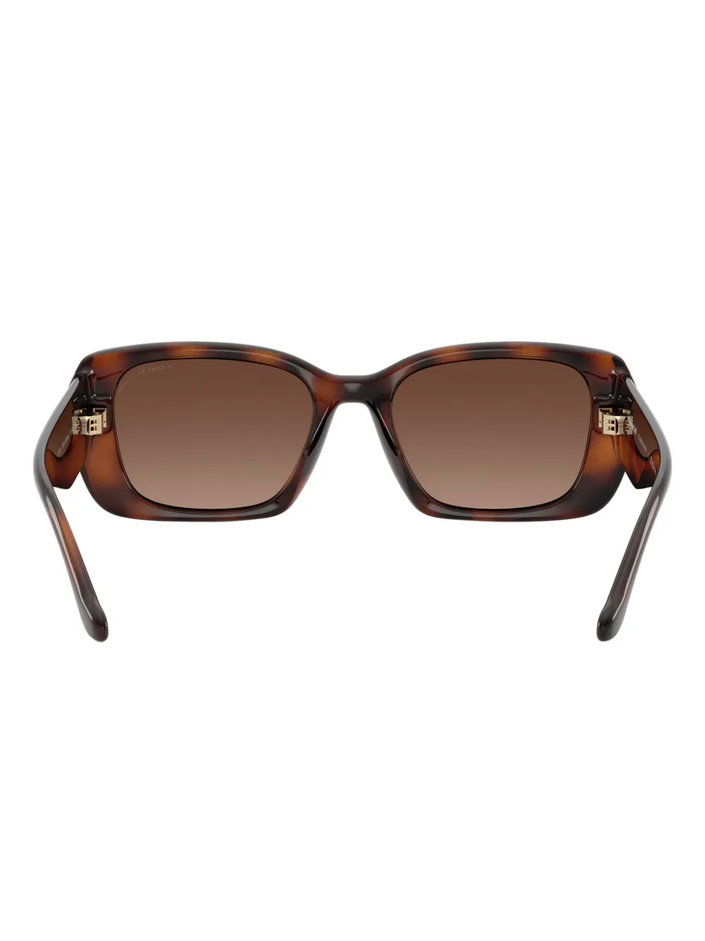 Coach Maxi Sculpted C Oversized Rectangle Sunglasses In Brown