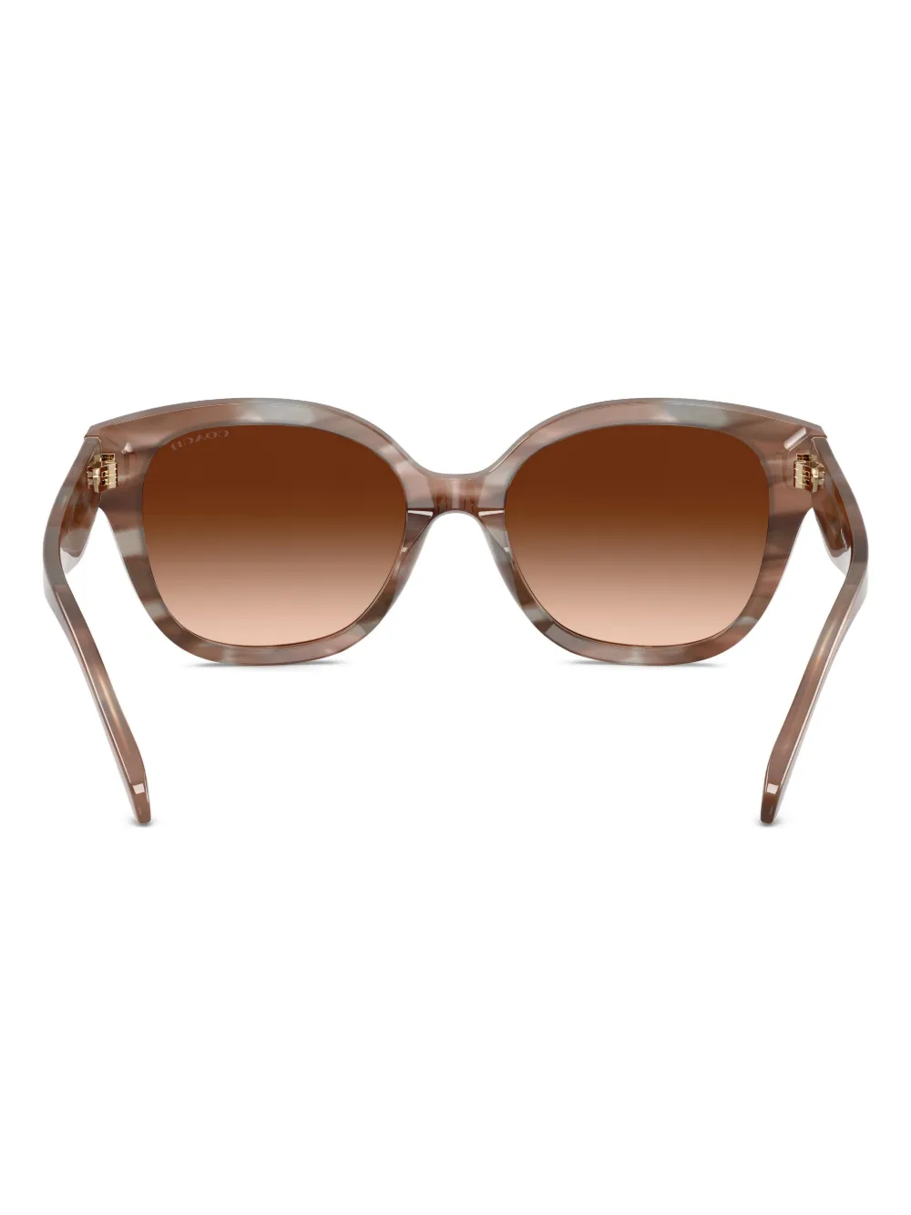 Coach Marble-effect Sunglasses In Brown