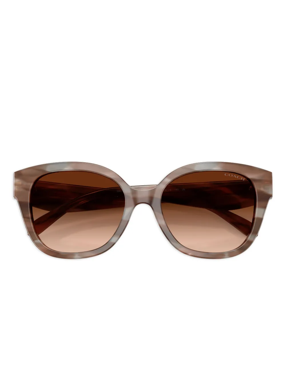Coach Marble-effect Sunglasses In Brown