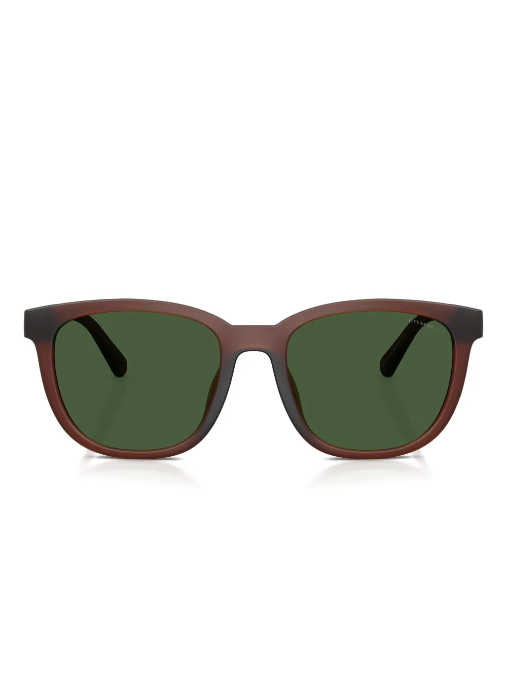 Coach Textured Square Sunglasses In Green