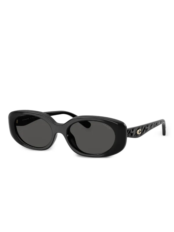Coach oval-frame Logo Sunglasses | Black | FARFETCH display picture 1