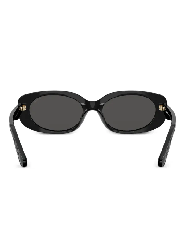 Coach oval-frame Logo Sunglasses | Black | FARFETCH display picture 3