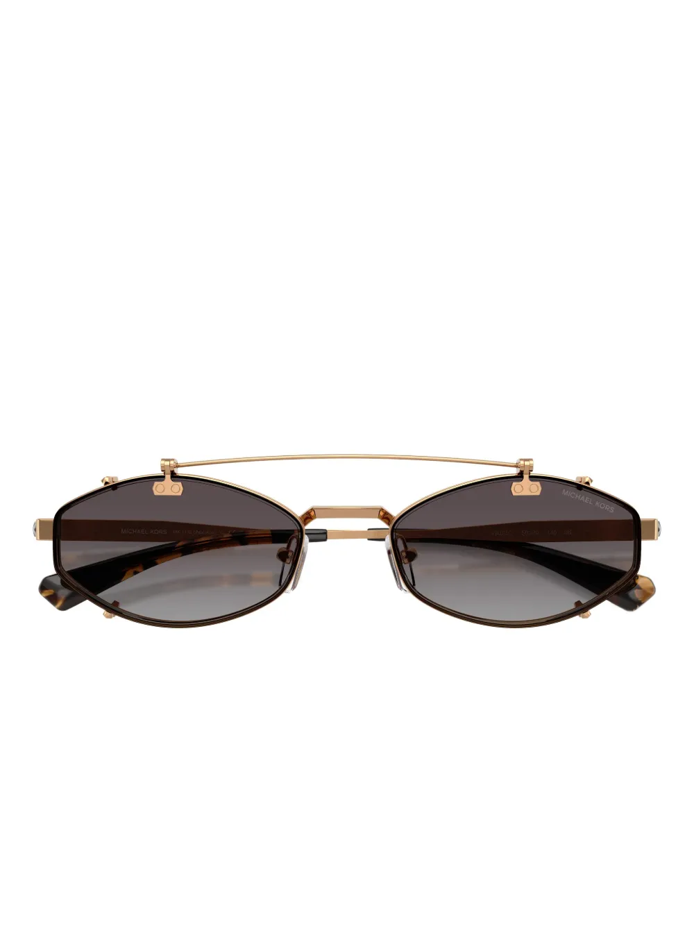 Michael Kors Palo Alto Geometric-frame Sunglasses In Gold