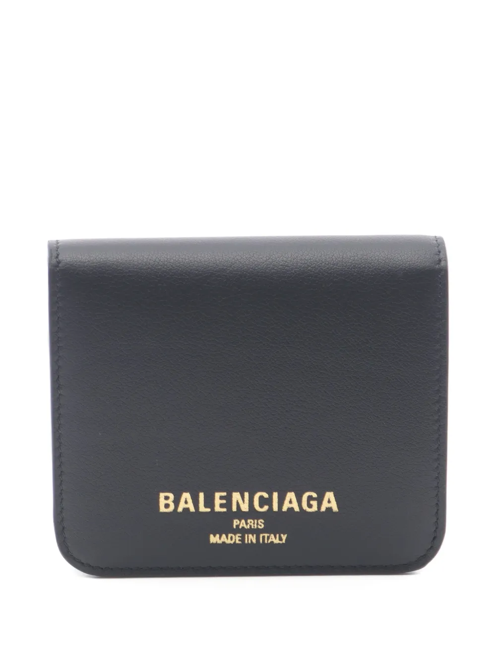 Balenciaga Pre-Owned 2020s レザーコンパクト財布 - ブラック Balenciaga Pre-Owned 2020s レザーコンパクト財布 - ブラック