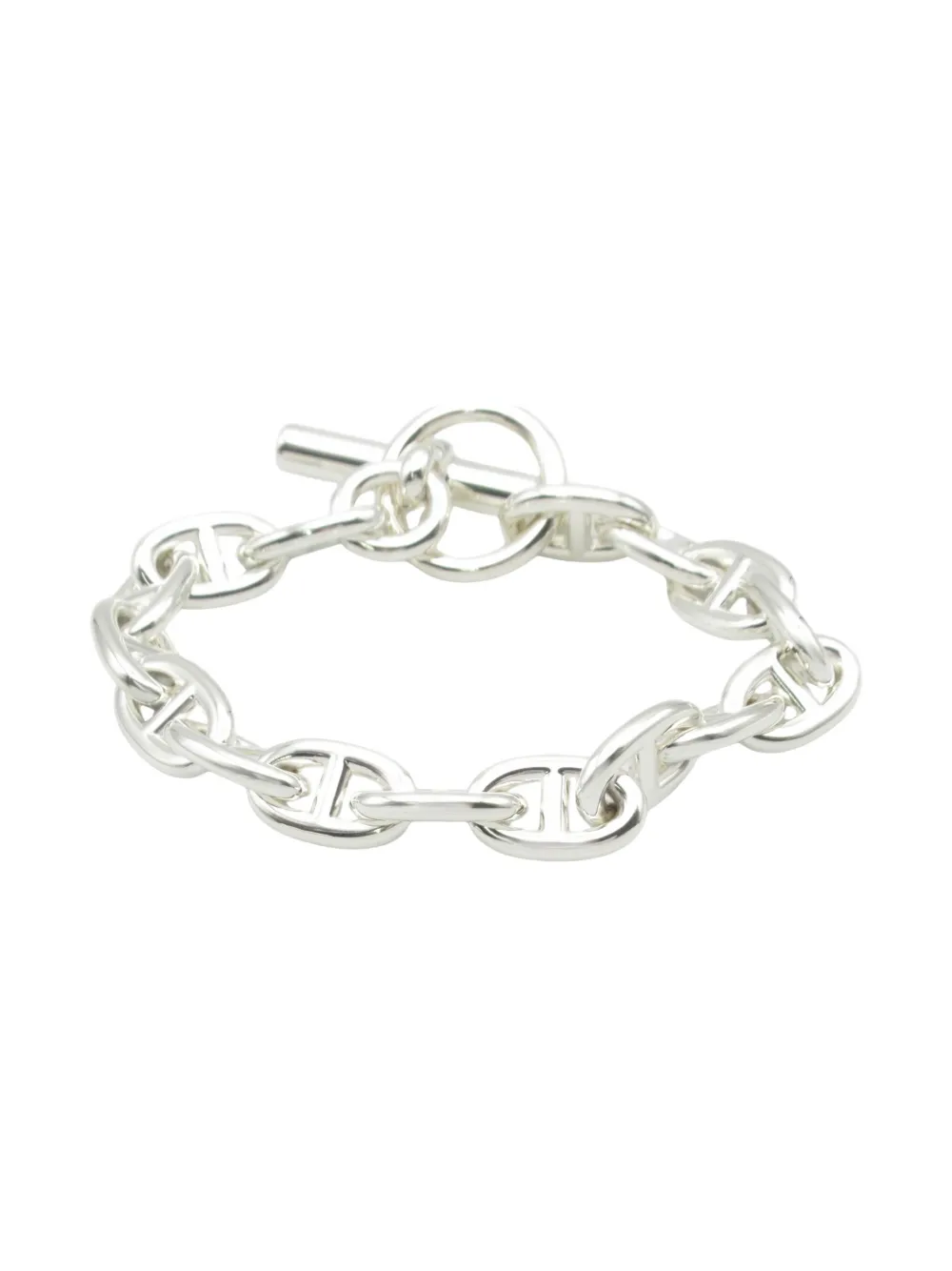 Pre-owned Hermes 2020s Shane Dunkle Mm Bracelet In Silver