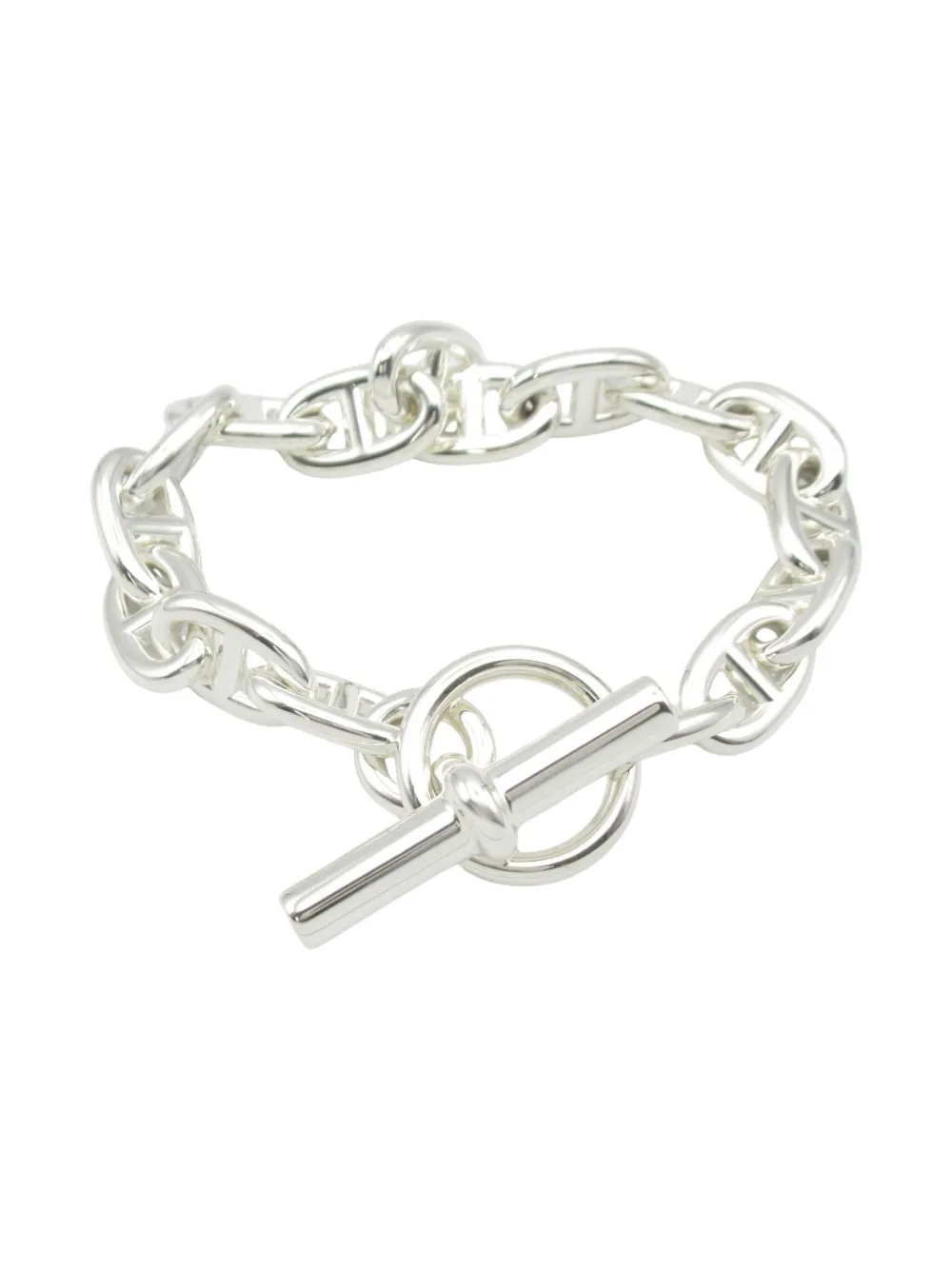 Pre-owned Hermes 2020s Shane Dunkle Mm Bracelet In Silver
