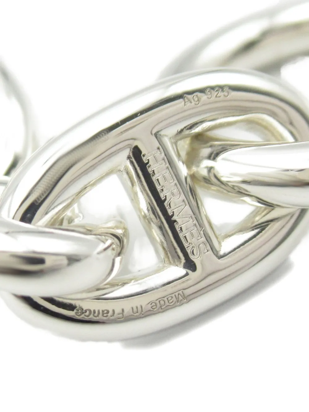 Pre-owned Hermes 2020s Shane Dunkle Mm Bracelet In Silver
