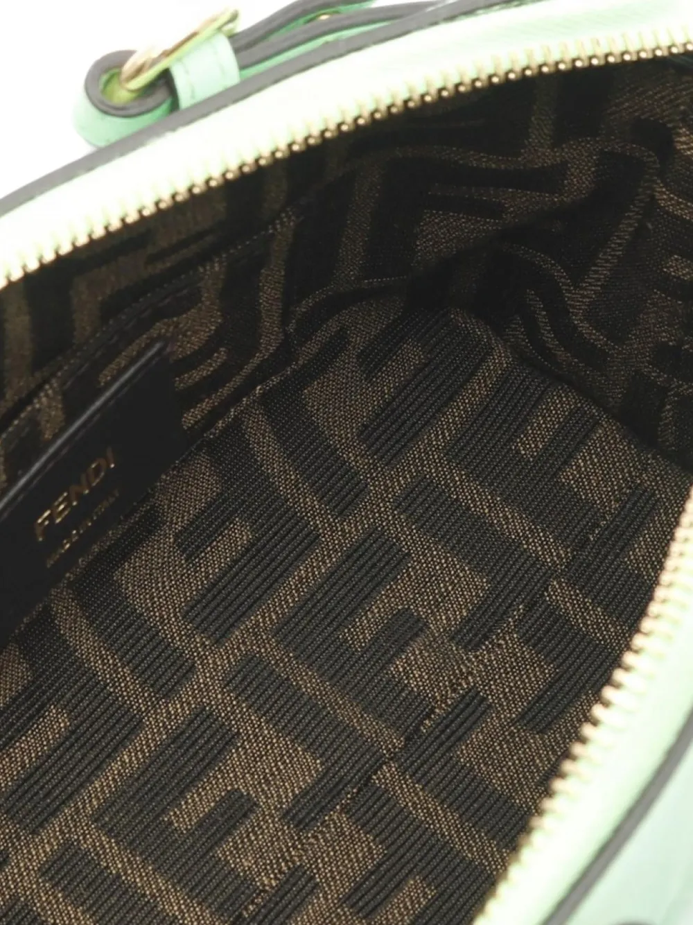 Pre-owned Fendi 2010s By The Way Debossed-logo Cross Body Bag In Green