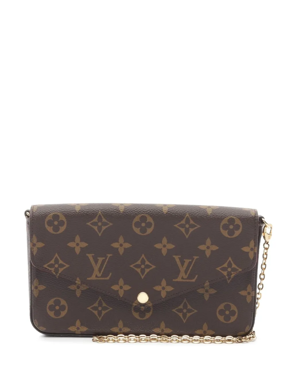Louis Vuitton Pre-Owned 2021 Pochette Félicie chain shoulder bag | Brown | Image 1