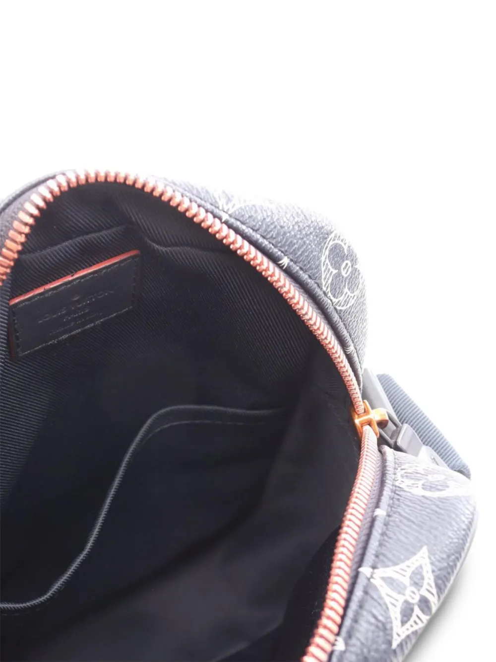 Pre-owned Louis Vuitton 2018 Danube Pm Monogram-pattern Shoulder Bag In Blue
