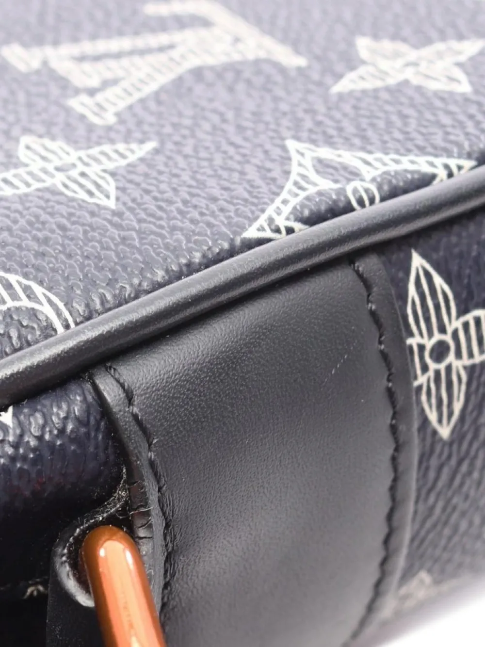 Pre-owned Louis Vuitton 2018 Danube Pm Monogram-pattern Shoulder Bag In Blue