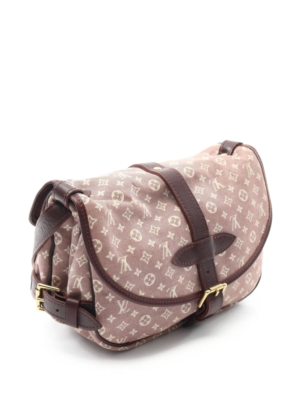 Pre-owned Louis Vuitton 2012 Saumur Pm Monogram Shoulder Bag In Red