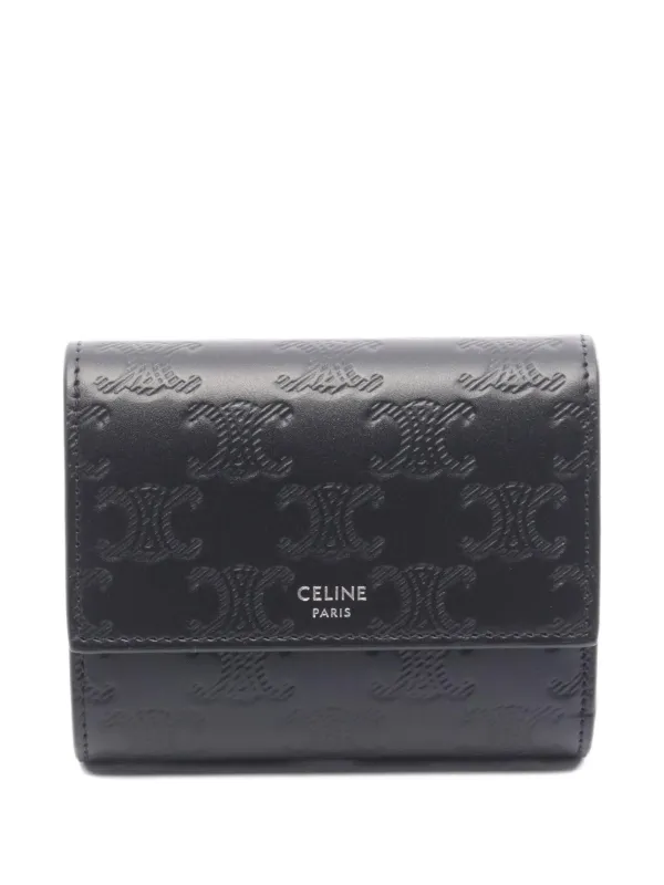 セリーヌ　CELINE ブラック 三つ折り財布　正規店購入 CELINE セリーヌ 財布 レディース メンズ ブランド 三つ折り財布
