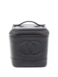 CHANEL Pre-Owned 1997-1999s Coco Mark caviar-leather handbag vanity - Black