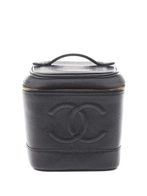 CHANEL Pre-Owned 1997-1999s Coco Mark caviar-leather handbag vanity