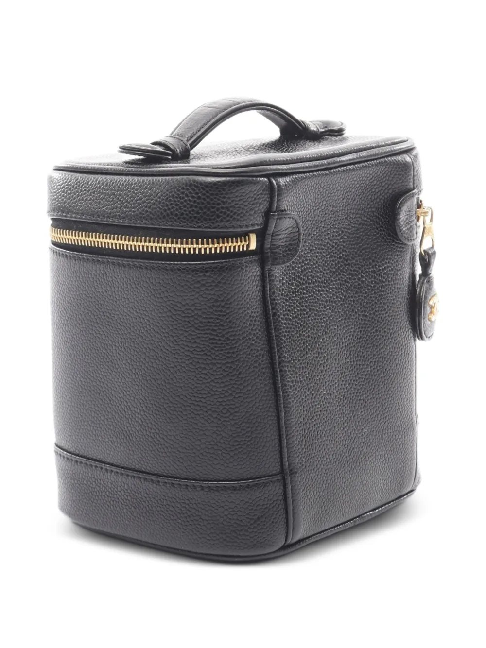 CHANEL Pre-Owned 1997-1999s Coco Mark caviar-leather handbag vanity | Image 2