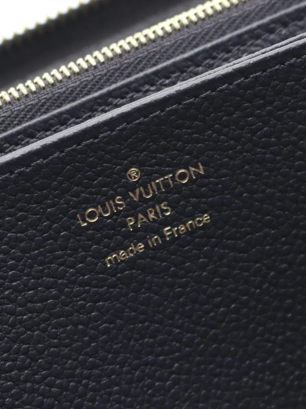 Pre-owned Louis Vuitton 2017 Monogram-empreinte Zip Wallet In Blue