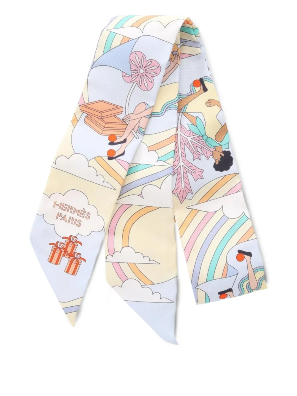 Hermès Pre-Owned 2020s Carres Volants scarf | Neutrals | Image 1