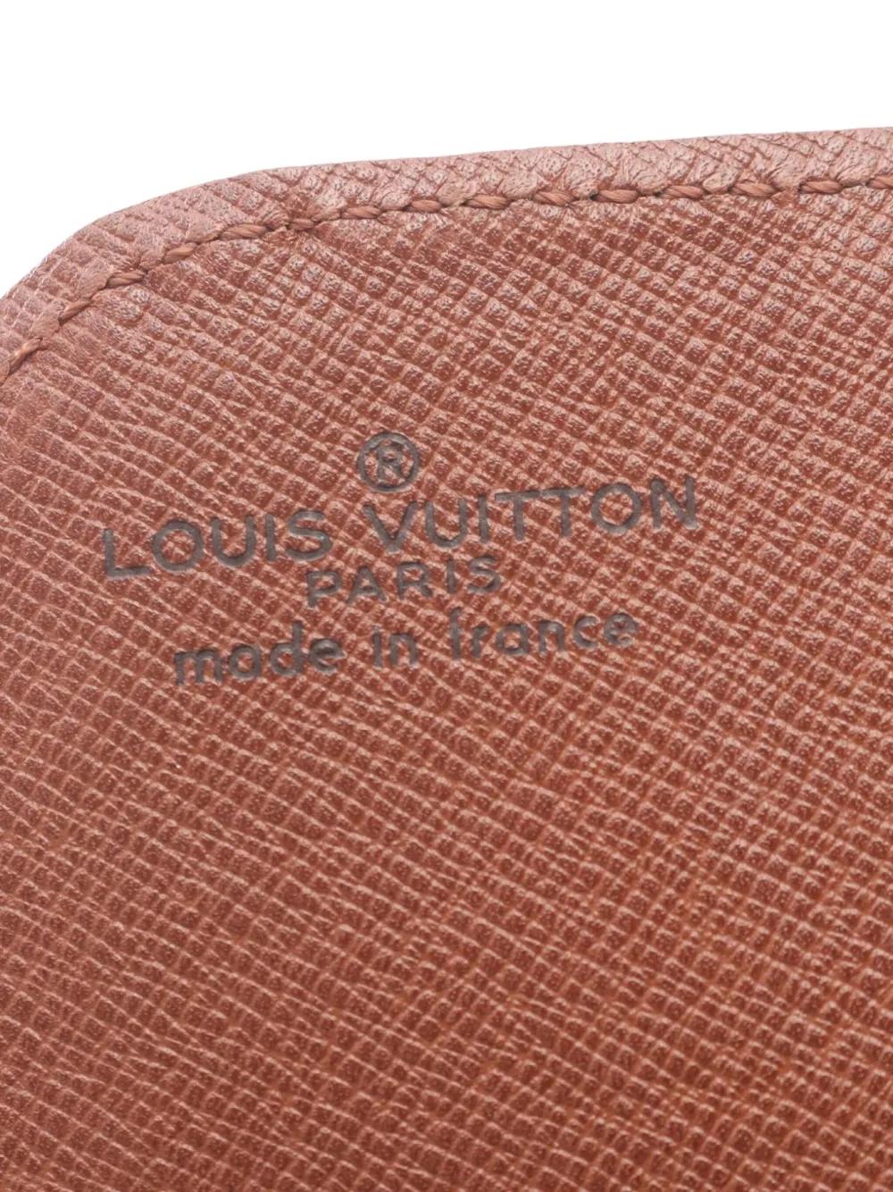 Pre-owned Louis Vuitton 1987 Cartesier Pm Monogram Shoulder Bag In Brown