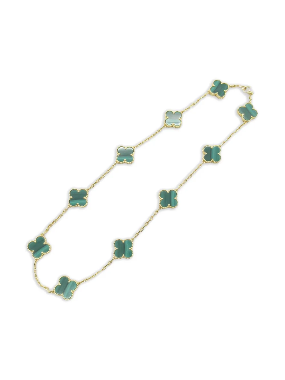 Van Cleef & Arpels 2010s 18K yellow gold Alhambra malachite necklace | Gold | Image 1