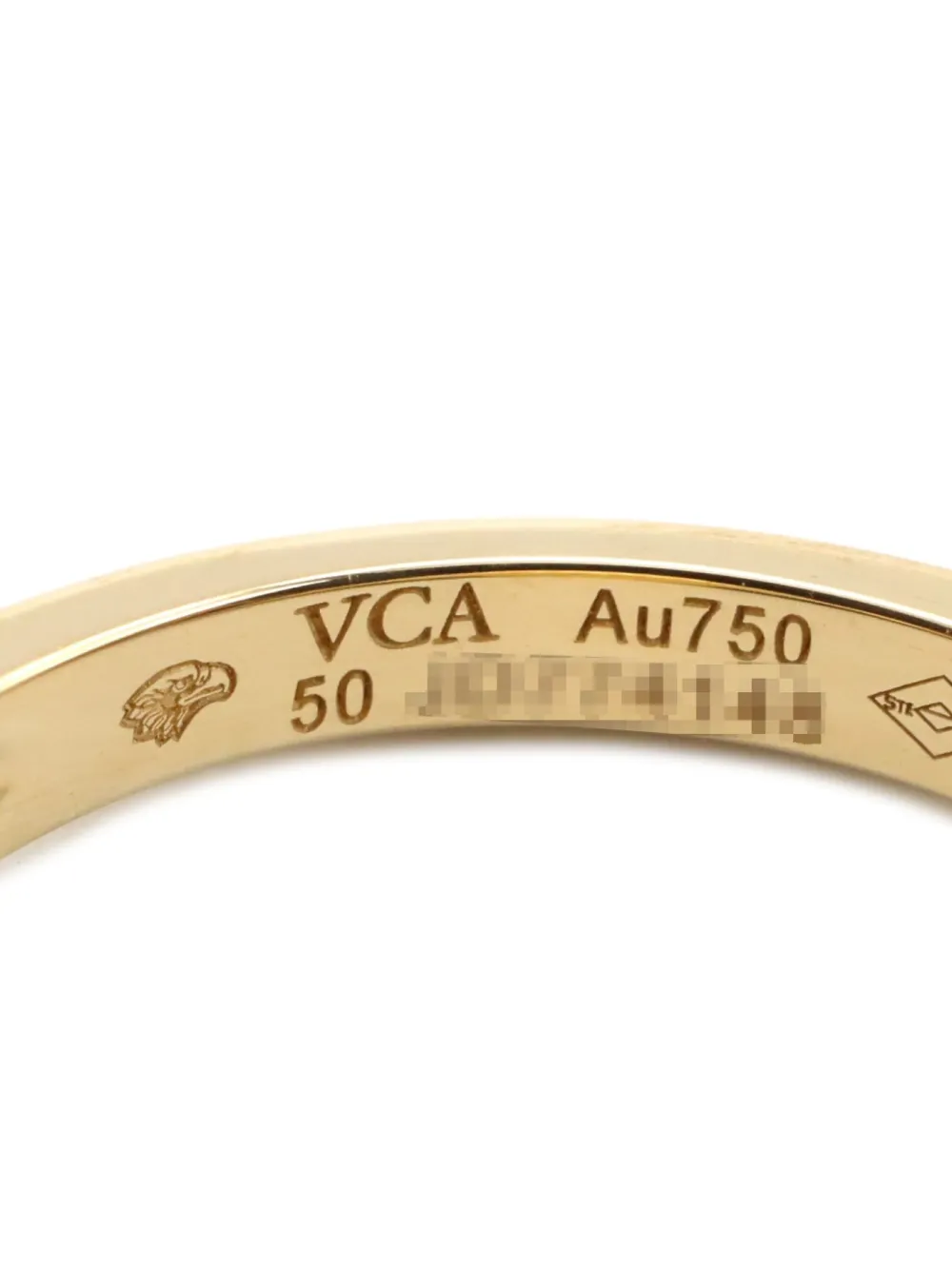 Pre-owned Van Cleef & Arpels 2010s 18k Yellow Gold Alhambra Diamond And Black Onyx Ring