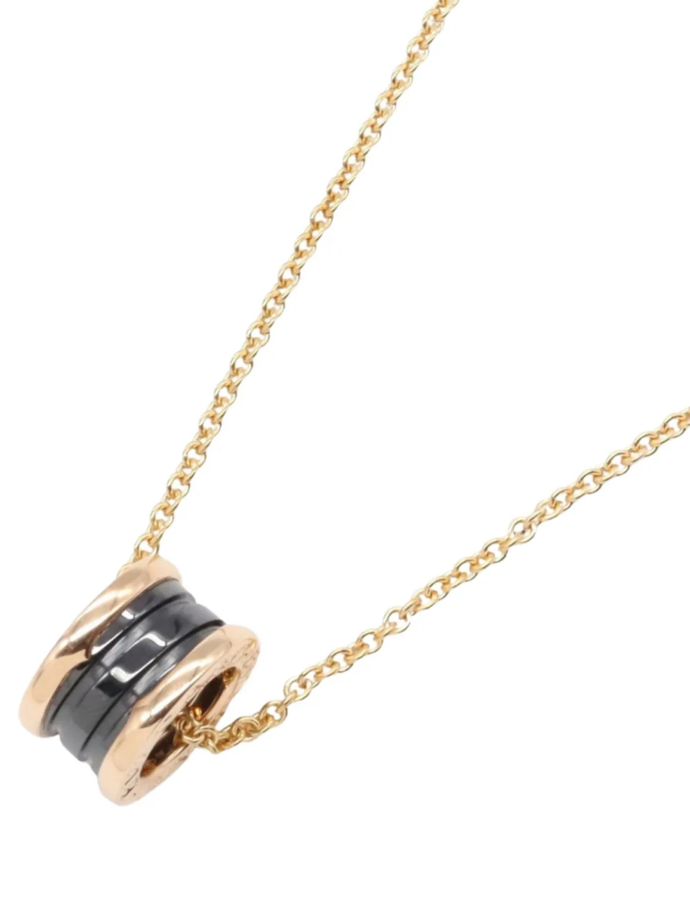 Pre-owned Bvlgari 2010s 18k Rose Gold B-zero1 Necklace