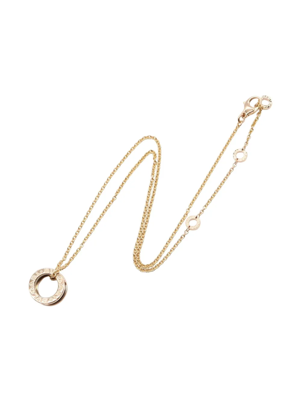 Pre-owned Bvlgari 2010s 18k Rose Gold B-zero1 Necklace