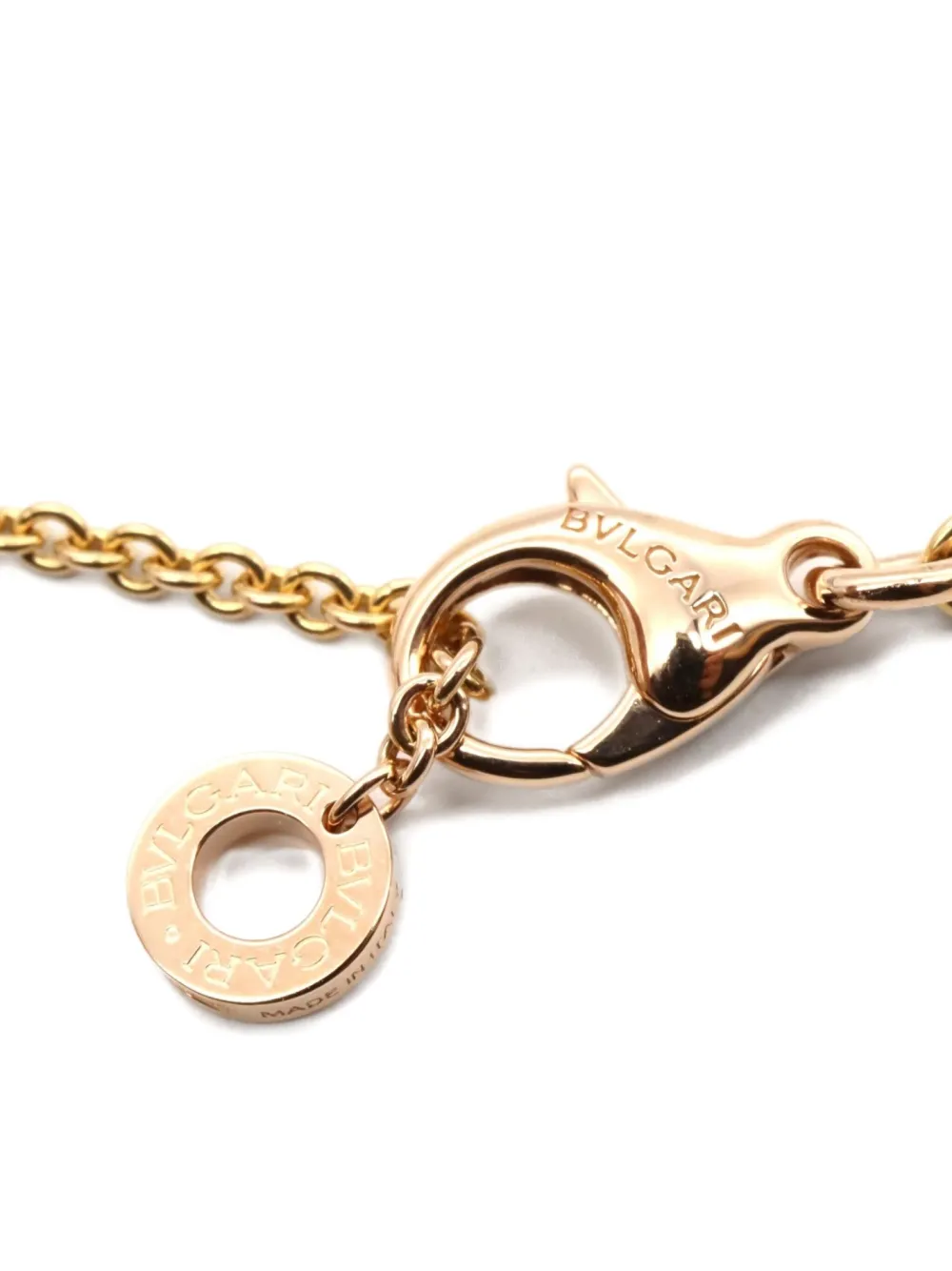 Pre-owned Bvlgari 2010s 18k Rose Gold B-zero1 Necklace
