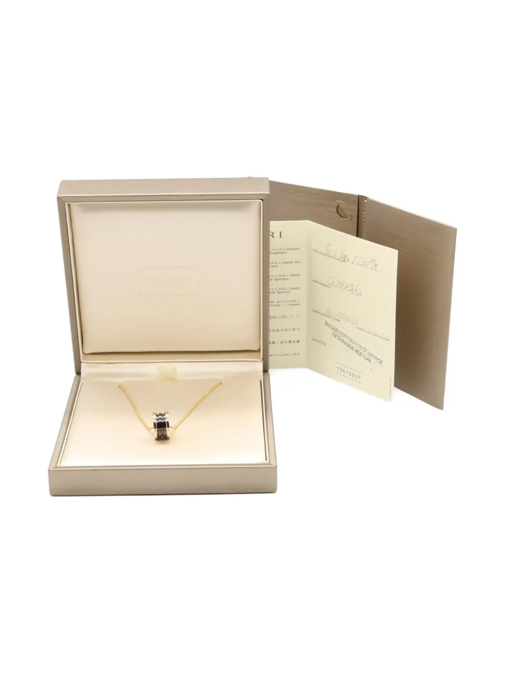 Pre-owned Bvlgari 2010s 18k Rose Gold B-zero1 Necklace
