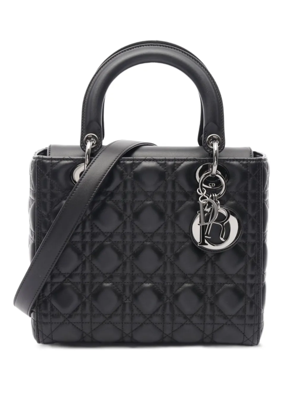 Christian Dior Pre-Owned 10s medium Lady Dior Canage tote bag | Black | Image 1