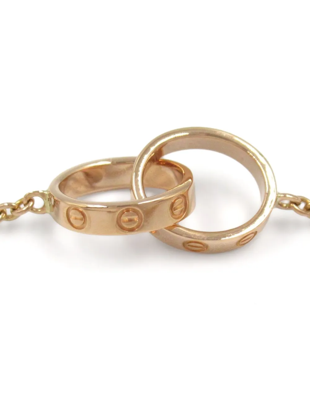 Pre-owned Cartier 2010s 18k Rose Gold Baby Love Necklace