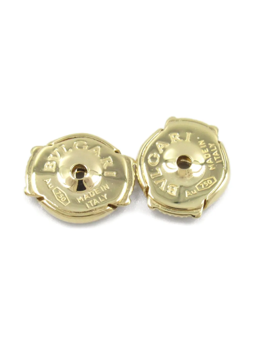 Pre-owned Bvlgari 10s 18k Yellow Gold B-zero Diamond Earrings