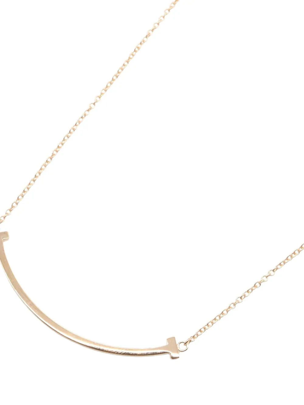 Tiffany & Co. Pre-Owned 10s 18K rose gold T-Smile pendant necklace | Women | Image 2