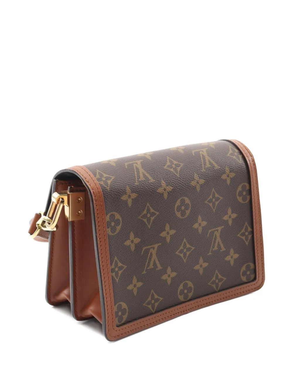 Pre-owned Louis Vuitton 2021 Mini Dauphine Shoulder Bag In Brown