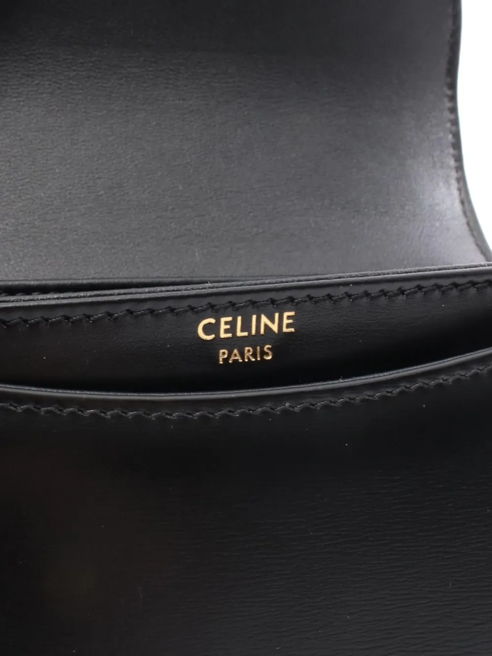 Pre-owned Celine 2010s Mini Buzas Clasp Handbag In Black