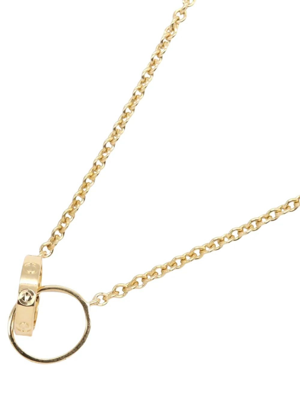 Pre-owned Cartier 10s 18k Yellow Gold Love Necklace