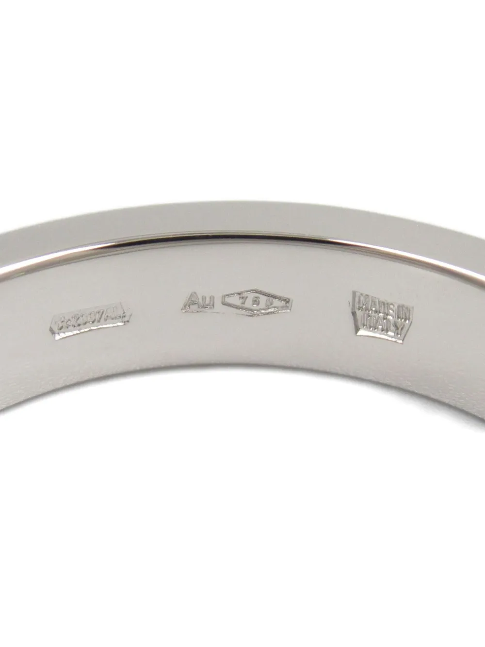 Pre-owned Bvlgari 2010s 18k White Gold B-zero1 Diamond Ring In Silver