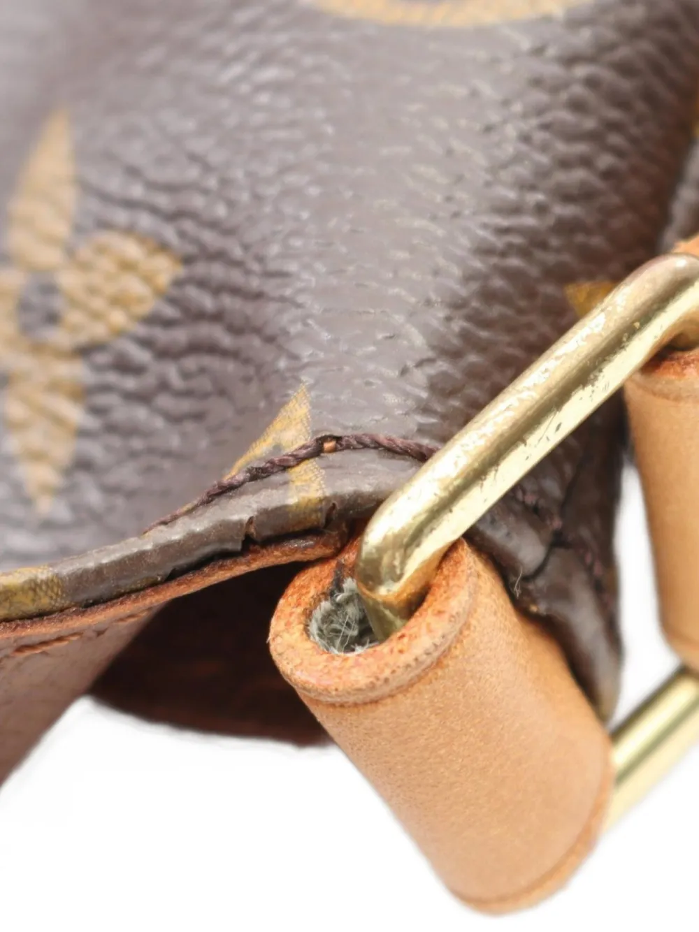 Pre-owned Louis Vuitton 2004 Musette Tango Shoulder Bag In Brown