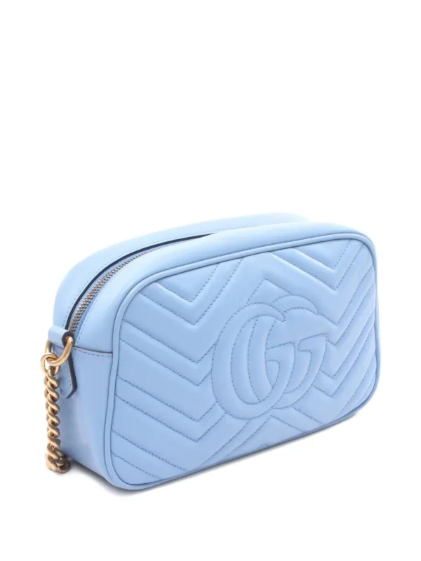 Gucci Pre-Owned 2010s GG Marmont Chain Shoulder Bag Blue