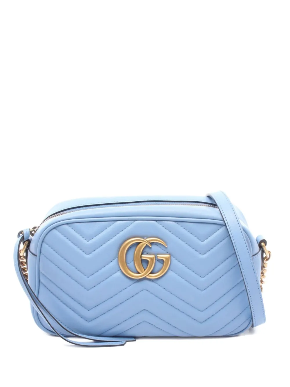 Gucci Pre-Owned 2010s GG Marmont chain shoulder bag | Blue | Image 1
