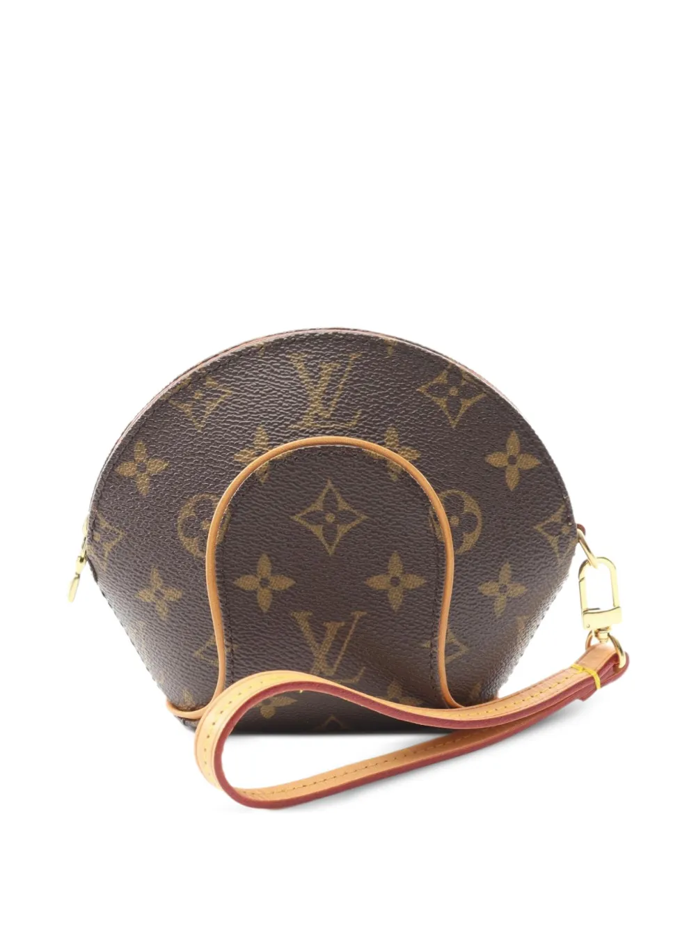 Pre-owned Louis Vuitton 2005 Mini Ellipse Pouch In Brown
