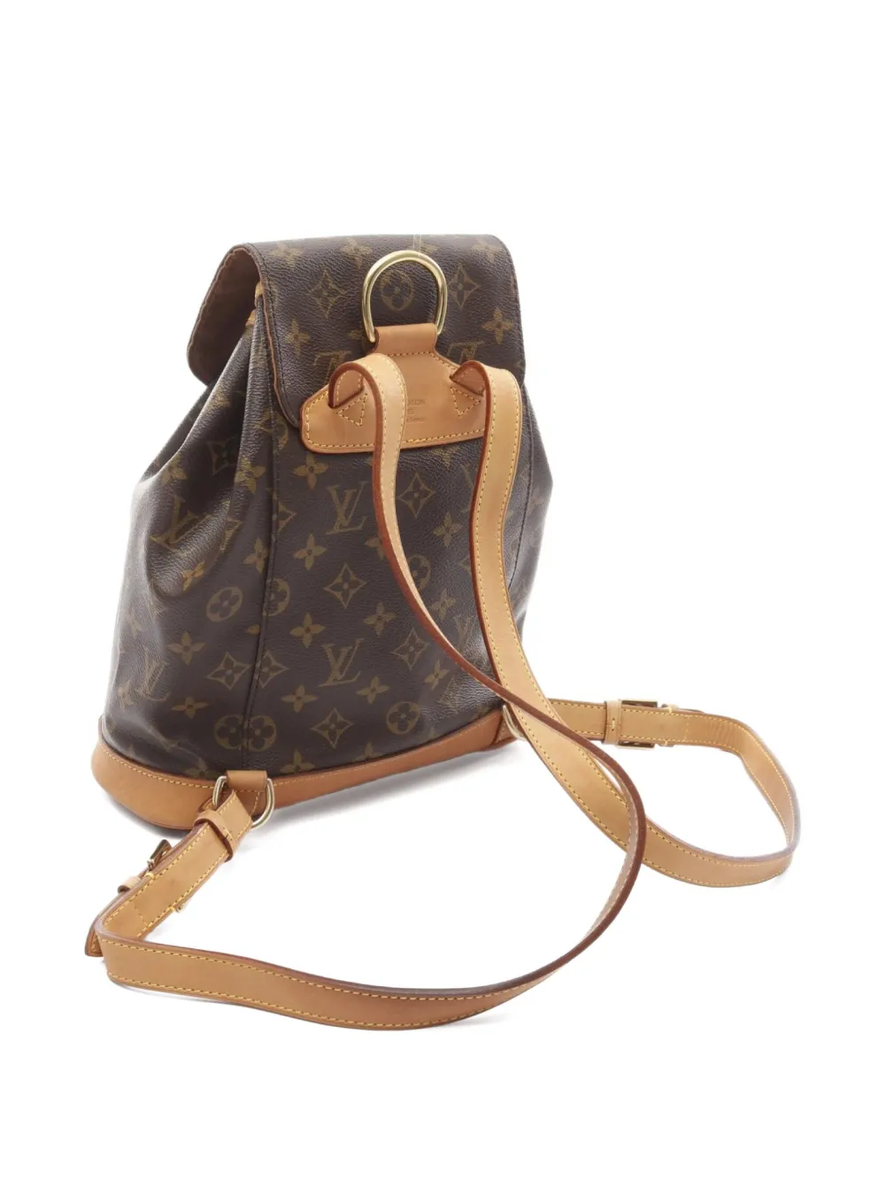 Pre-owned Louis Vuitton 2001 Montsouris Mm Backpack In Brown