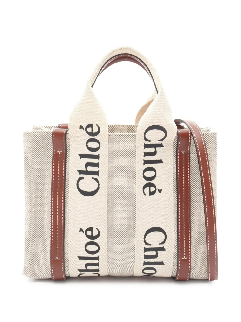 Chloé Pre-Owned 2010s small Woody handbag | Neutrals | Image 1