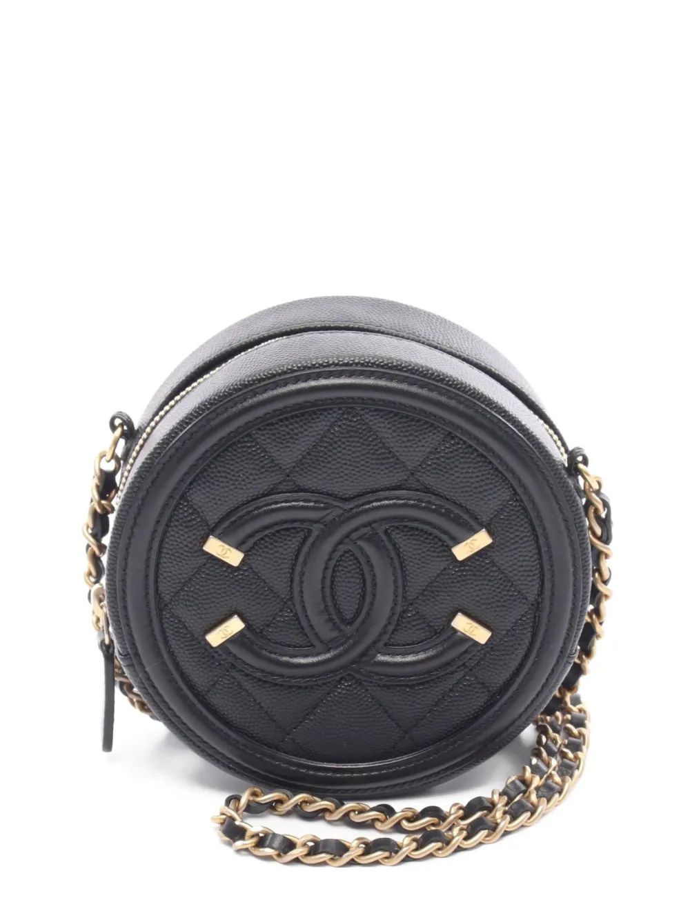 CHANEL Pre-Owned 2019 レザーショルダーバッグ - ブラック CHANEL Pre-Owned 2019 レザーショルダーバッグ - ブラック