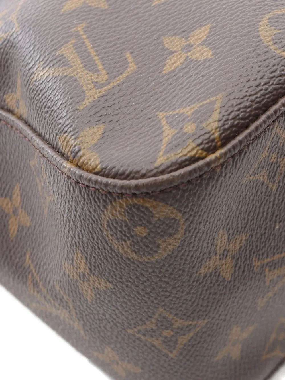 Pre-owned Louis Vuitton 2000 Looping Gm Monogram-canvas Tote Bag In Brown