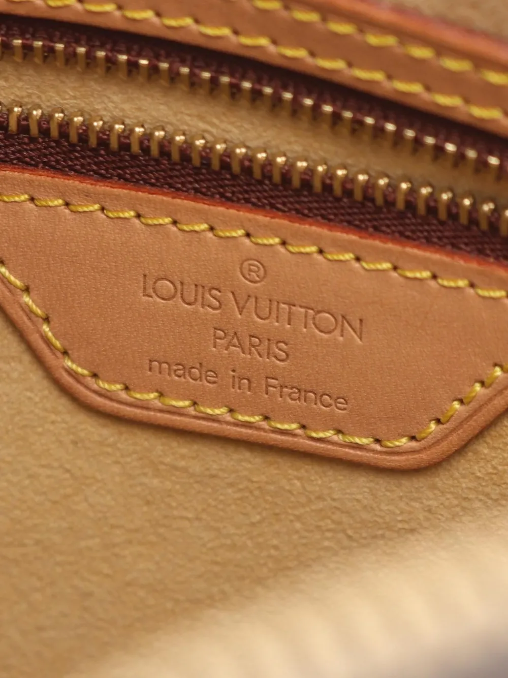 Pre-owned Louis Vuitton 2000 Looping Gm Monogram-canvas Tote Bag In Brown