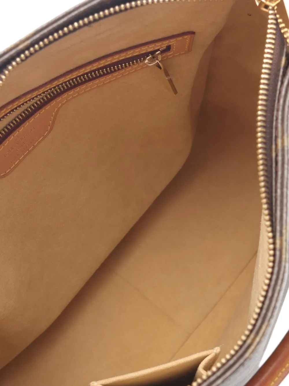 Pre-owned Louis Vuitton 2000 Looping Gm Monogram-canvas Tote Bag In Brown